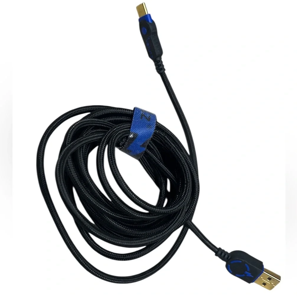 Black and Blue USB to mini usb 6 Ft. Charging Cable